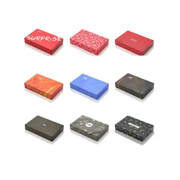 Переработанная круглая упаковочная Подушка ожерелье ювелирные изделия красочные коробки для покупок из гофрированной бумаги самолета