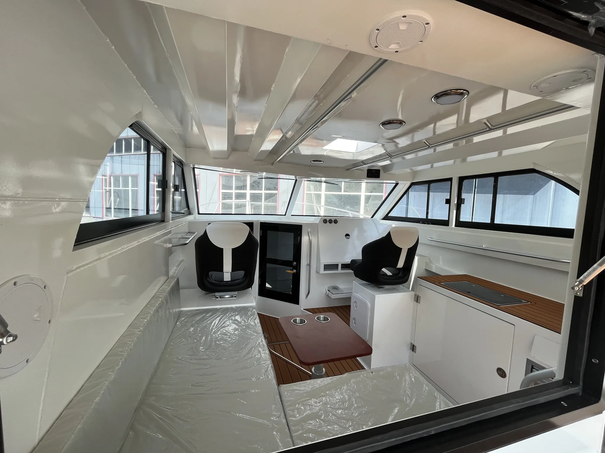 10m luxury family aluminum catamaran speed fishing cruising fishing sail Boat boat cabin Aluminum Catamaran for sale