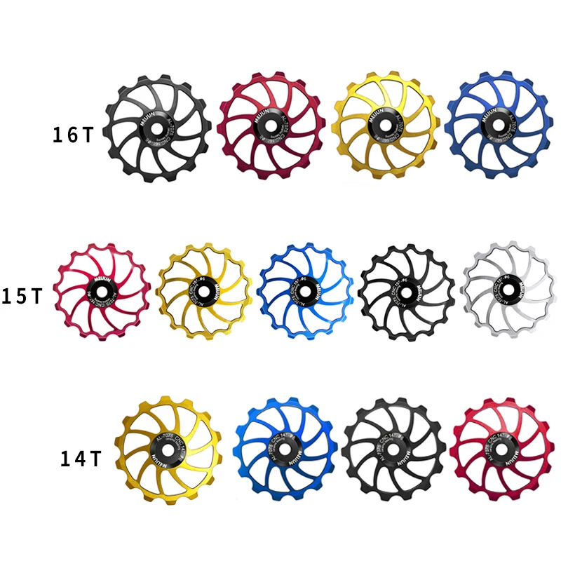 MEIJUN Mountain Road Folding Bicycle Guide Wheel 14/15/16T Ceramic Bearing Variable Speed Rear
