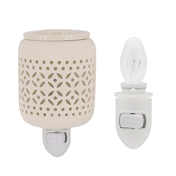 OEM ODM Custom Room Bedroom Night Decoration Fragrance Light Lamp Electric Plug in Ceramic Wax Melt Candle Warmer