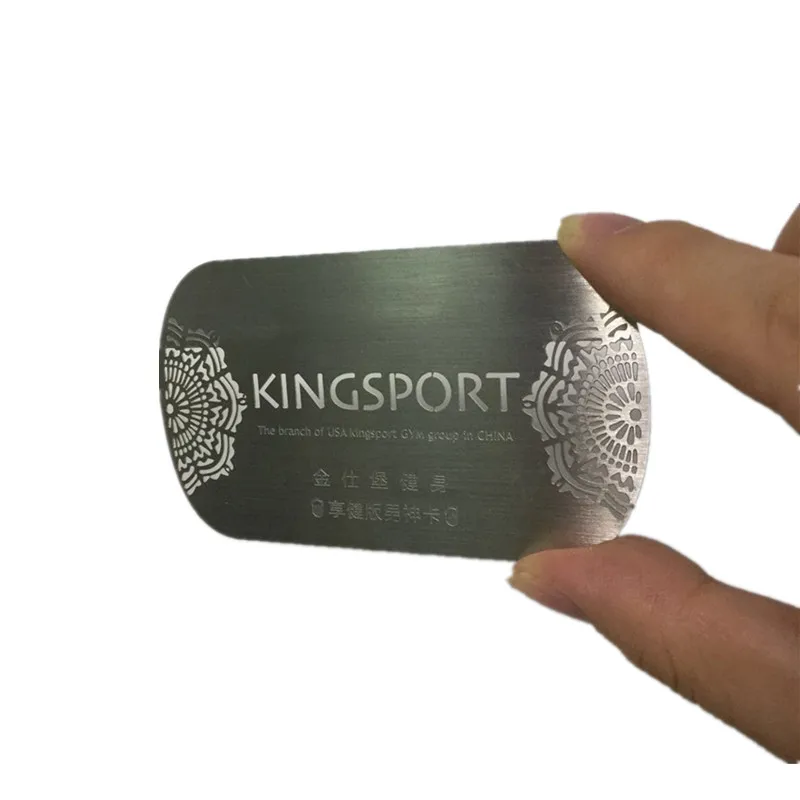 High End Engraved Stainless Steel Aluminium Laser Cut Metal Business Card Custom Logo Printing VIP Cards