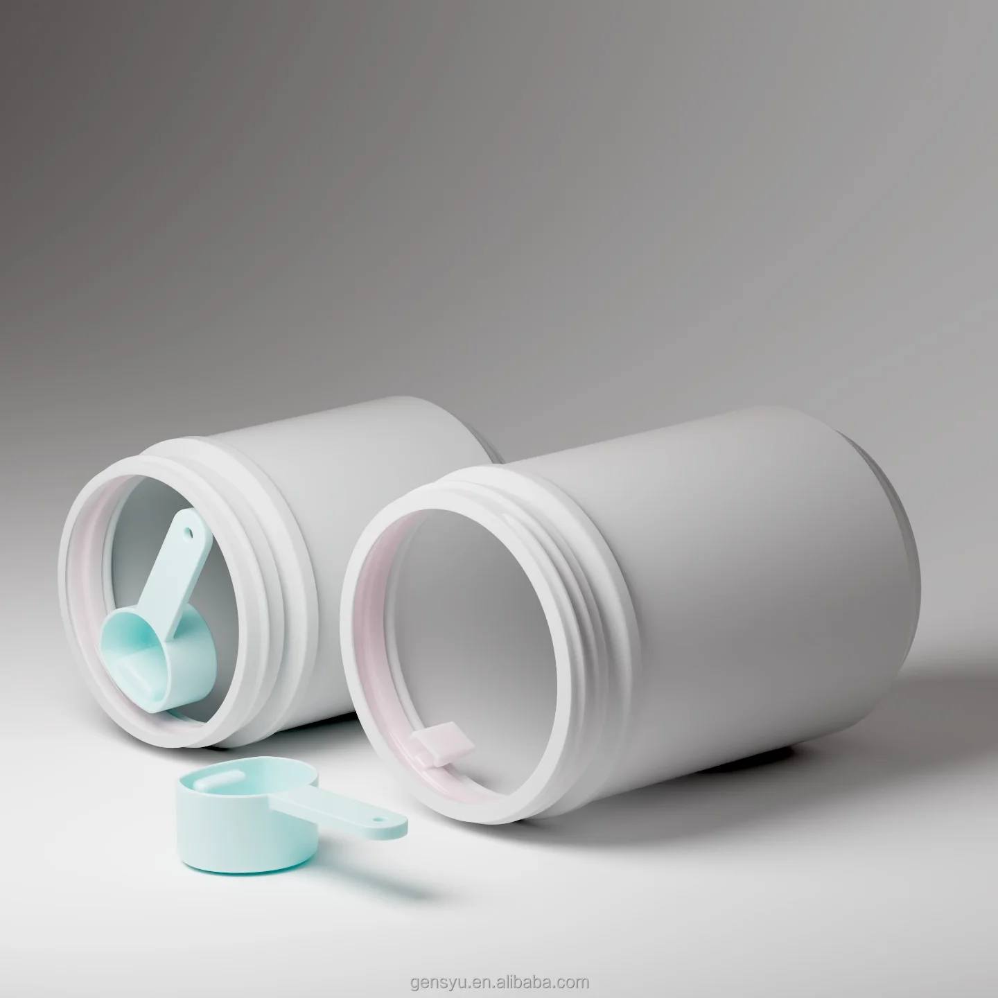 Innovative Scoop Hook Design for Easy Access to Soybean Protein, Whey Protein, Coffee Beans & Powder Plastic Powder Bottle