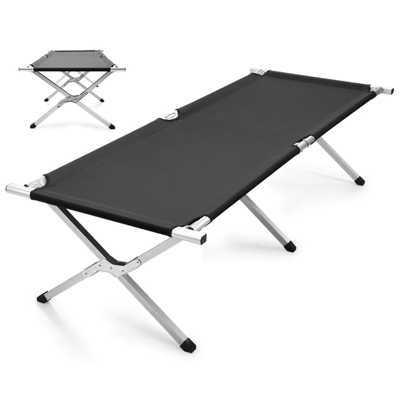 Fold-able easy carrying aluminum and metal folding bed stretcher military bed army cot folding camping bed