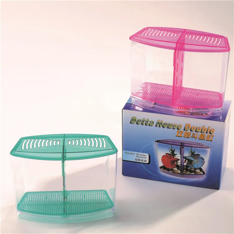 China Manufacturer Aquarium Double Room Betta Fish Tank