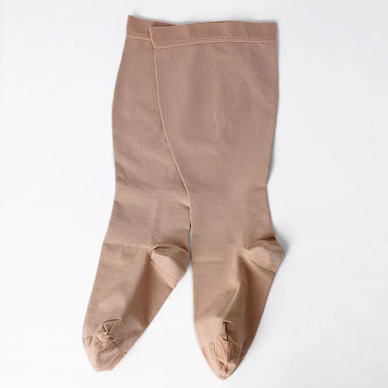 Factory Wholesale Knee High 20-30 mmHg Gradual Varicose Compression Socks Basic Care Medical Open Toe Compression Stockings