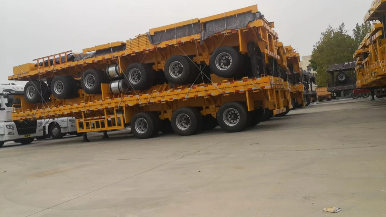 CIMC Lowtest price used 2 3 4 axle capacity 30 to 100t 20ft 45ft 40ft hot sale container truck flatbed semi trailer