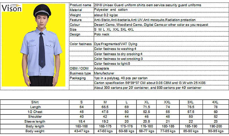 Cheap Price Tactical Airport Security Uniform Black Style Security Guard uniform Blue Security Top Uniforms