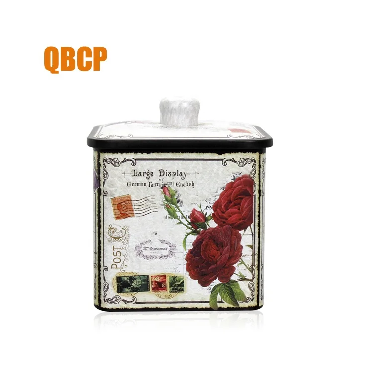 
Custom design square storage metal tin box 