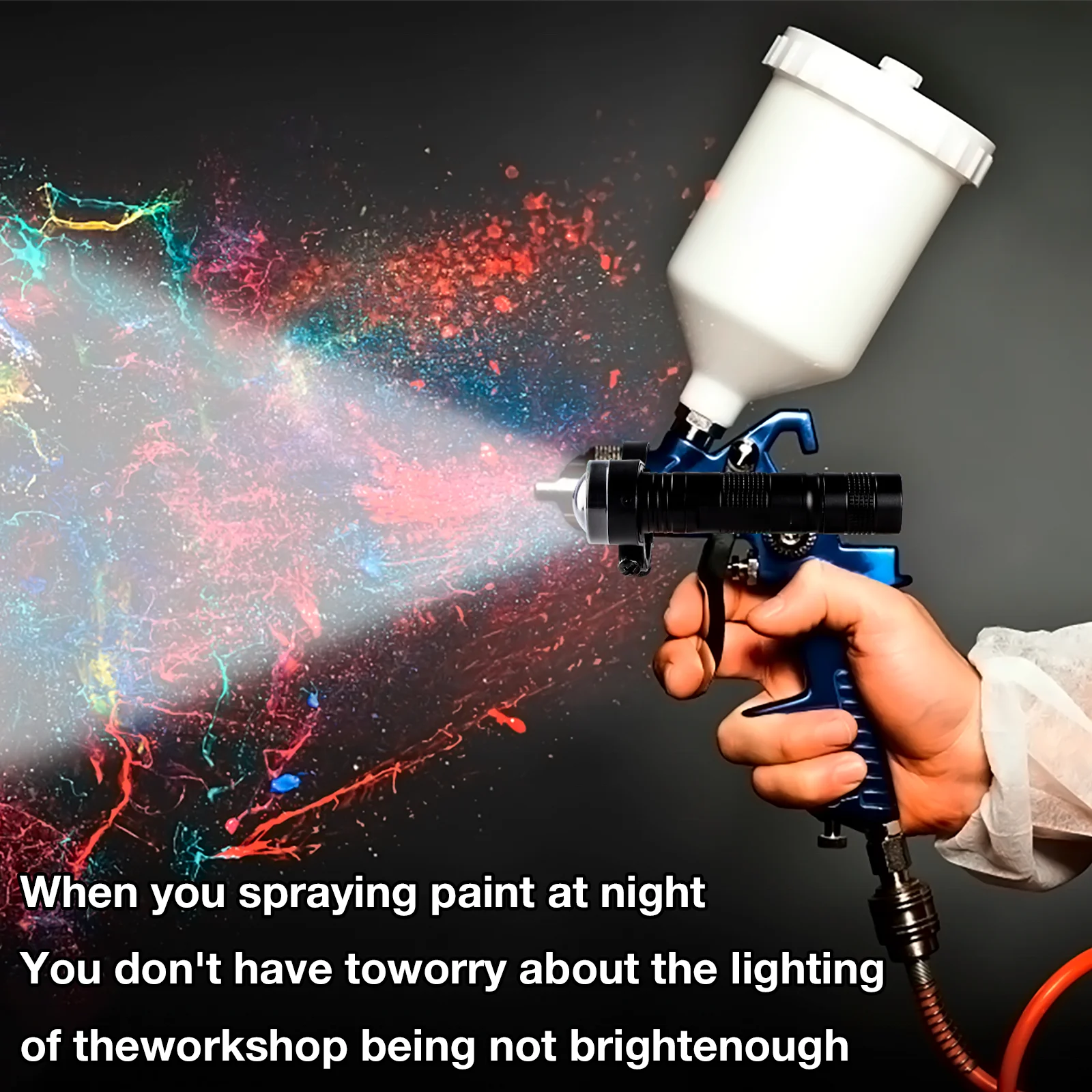 Adjustable Led Spray Gun Light for Airbrush Spray Paint Lamp Light For Paint Sprayer