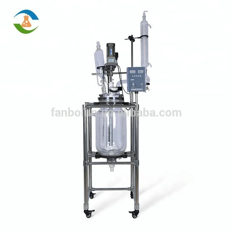 20L биологическая аптека Jacketed стеклянный реактор цена