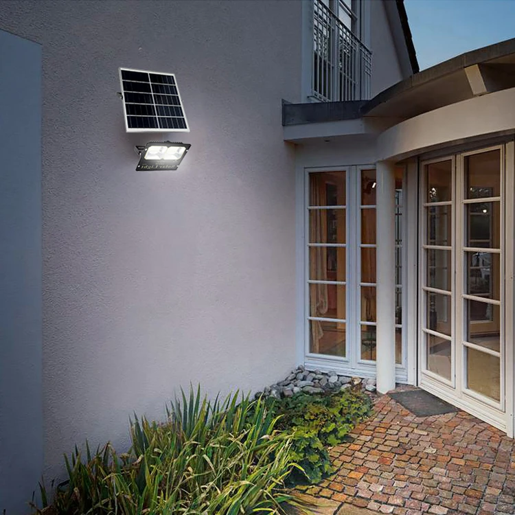 Aluminium Outdoor Remote Control Ip66 Waterproof 30w 60w 100w 200w 300w LED Solar Wall Light