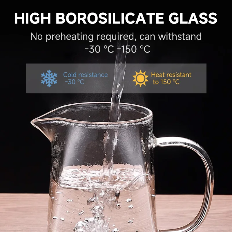 Wholesale 750ML Teapot Separation Filter Heat resistant Glass Teacup High Boron Glass Open flame Coffee Tea Set