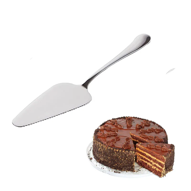 22.5cm Length Stainless Steel Serrated Edge Blade Cutter Pie Pizza Server Cake Cutter Holder Cake Tool