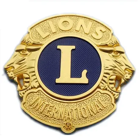 Hot Sale Custom Fashion Glod Lion Club Hard Enamel Lapel Pin