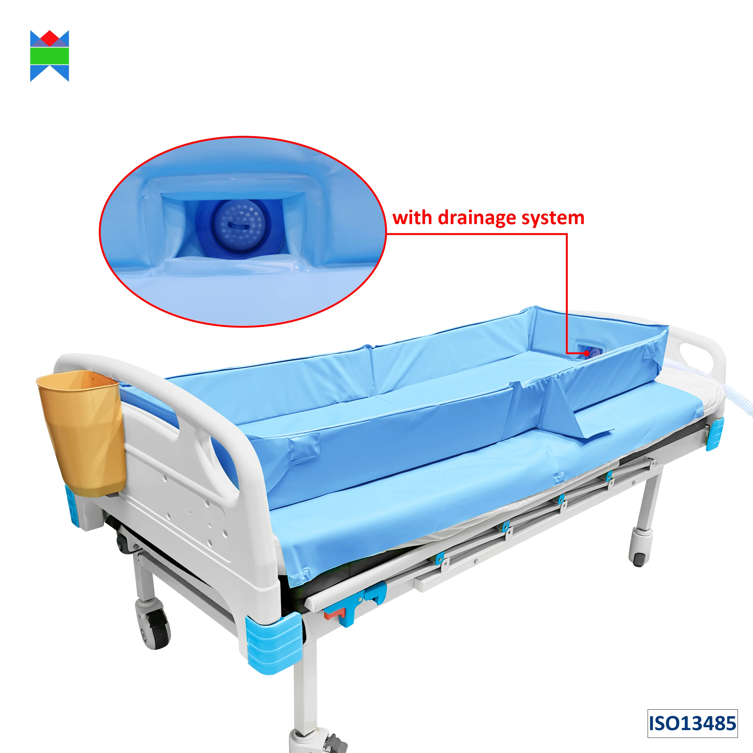 
ISO13485 manufacturer Medical shower trolley for hopsipital patient foldable easy carry and light in weight 