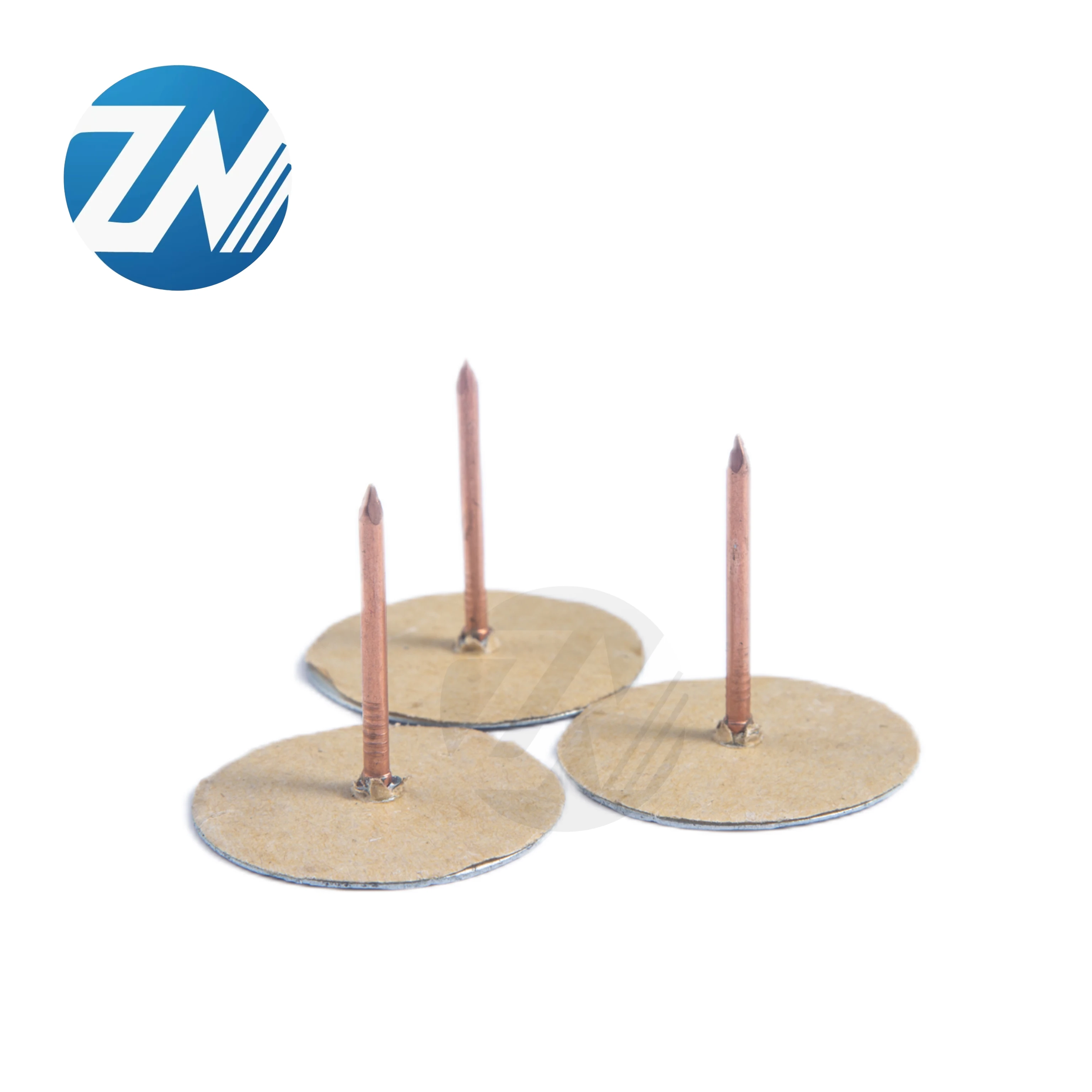 Hot Sale 7mm Flat Back Clasps Insulated Paper Welded Fasteners Smooth Shank Cup Head Steel Insulation Pin Quality Cap Nail