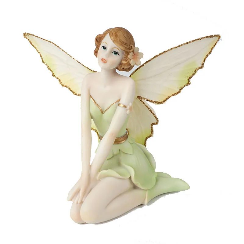 Custom factory Fairy Garden Supplies Polyresin Fairies Figurines Resin Fairy Sculpture For Birthday Gift