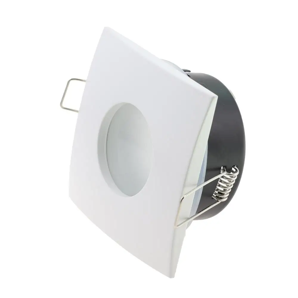 
Square White Nickel House GU10 MR16 Lighting Fixture COB Downlight LED Ceiling Light Frame 