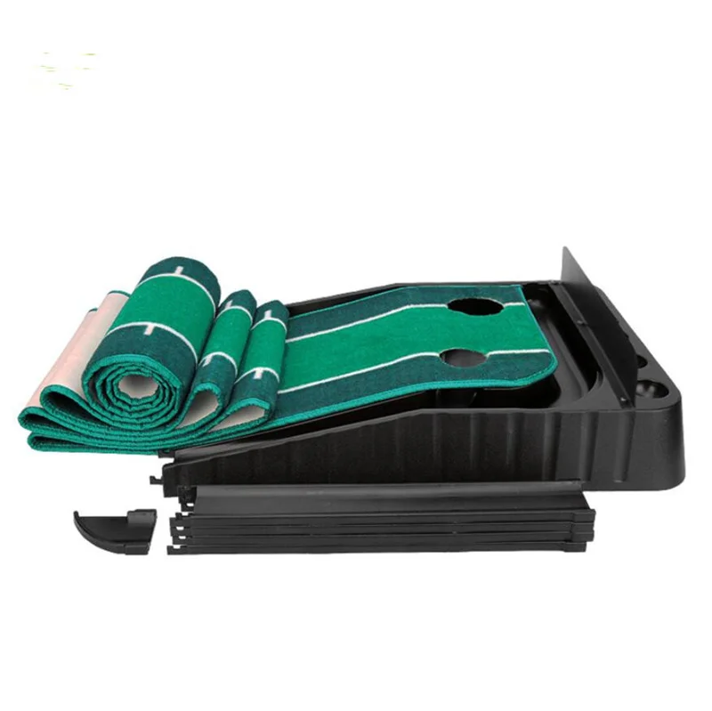 Indoor Golf Training Aids Velvet Double Line Blanket Golf Putter Plastic Trainer