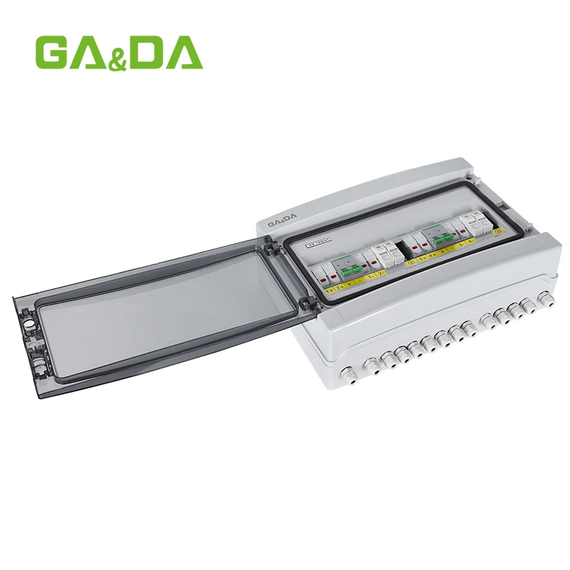 IP65 Solar control box 500V DC Combiner Box  4 input 2 output Junction Box for power supply system