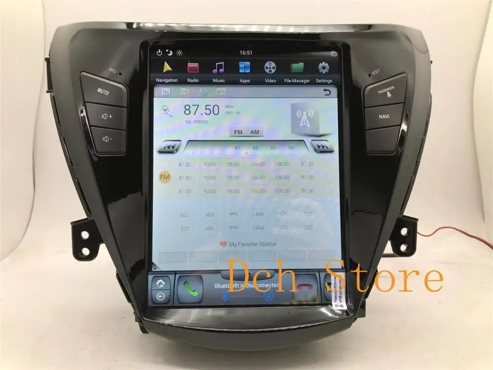 10.4 inch android 11 car dvd player gps navigation for elantra 2011-2013 tesla screen stereo auto RADIO multimedia 8G 128G DSP