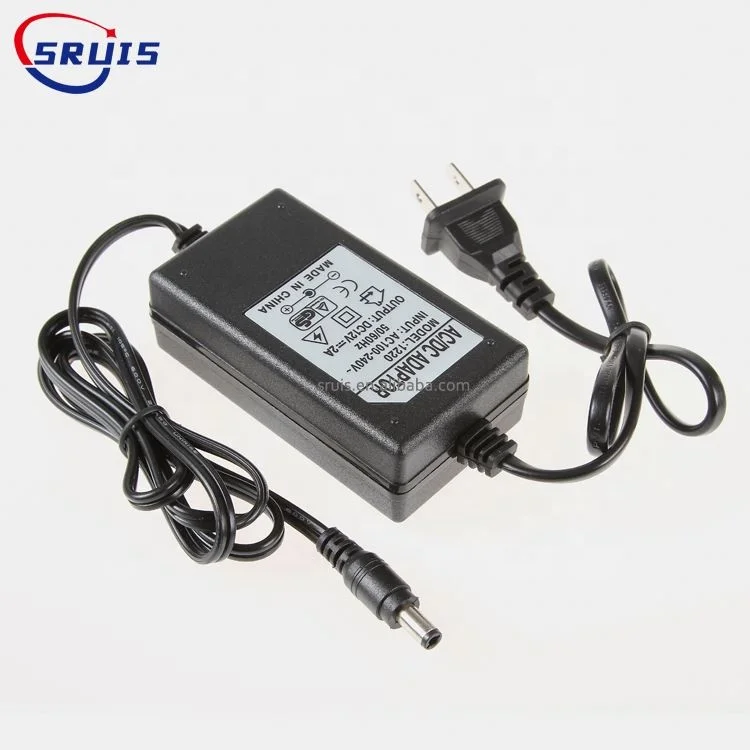  SRUIS-12001000 C VI CE FCC KC портативный источник питания разъем в ПЛК для адаптера переменного тока 12 Вольт 1 ампер постоянного/переменного электропитания cctv