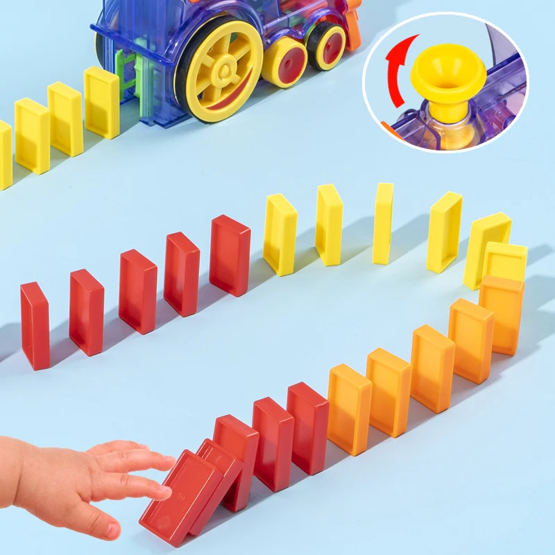 2023 New  electric car model Train   Stacking Toy Car Vehicle Model Toy building block sets  For kids Domino set