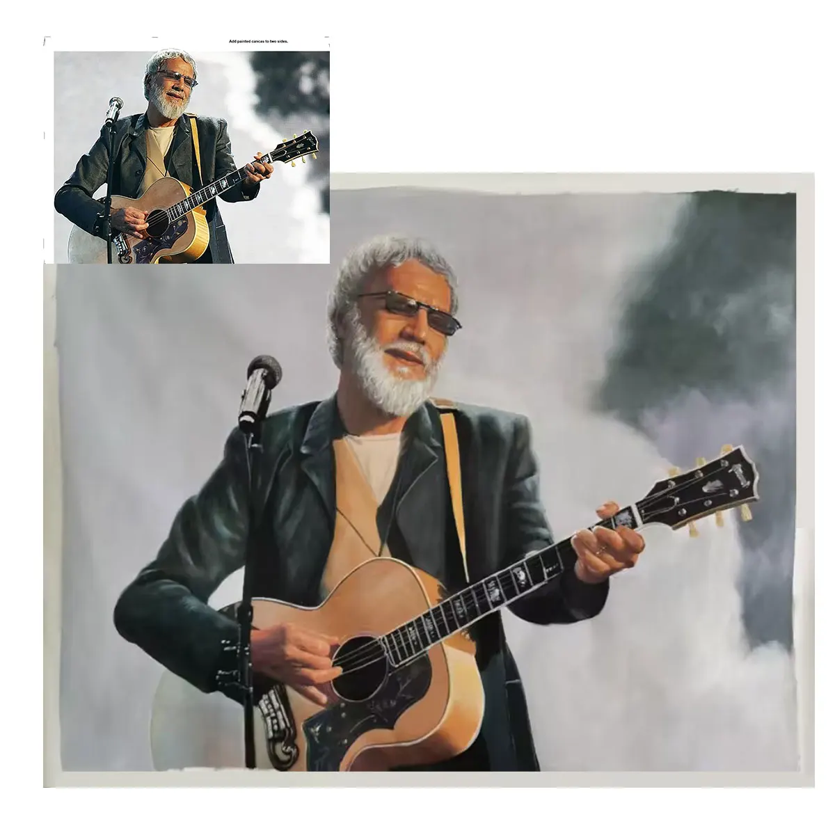 Original Art 100% Handmade Custom Portrait Photo to Oil Painting on Canvas Artful Wall Decor