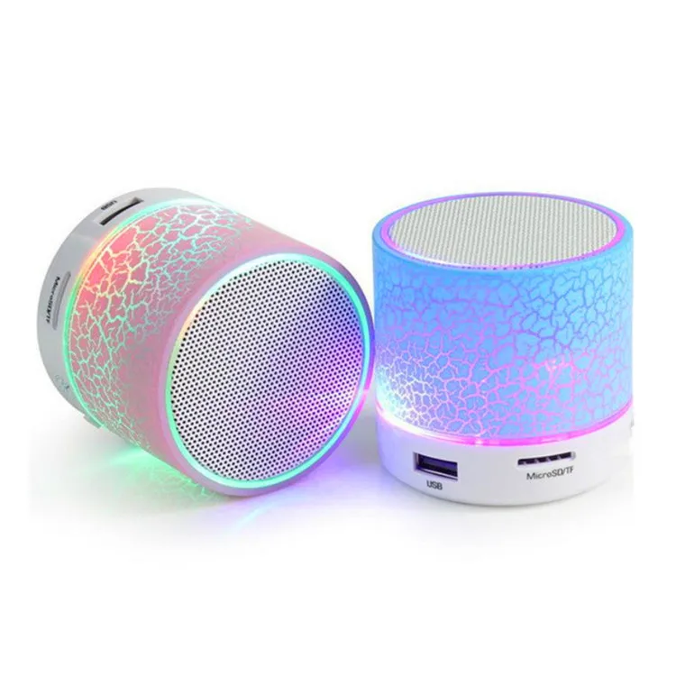 Mini Crack Speaker Colorful Led Bt Wireless Portable Speaker A9 And Amplifier Media Player Outdoor Party Speakers