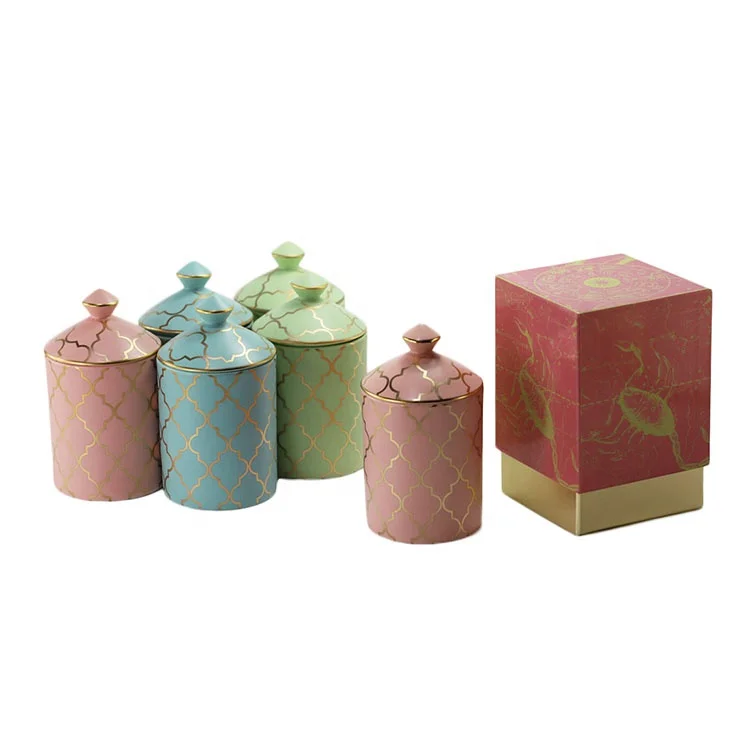 Premium Scented Candle Soy Candle Luxurious Vanilla Aromatherapy Ceramic Jar Strong Scented Candles Gift Boxed Perfect for Gift