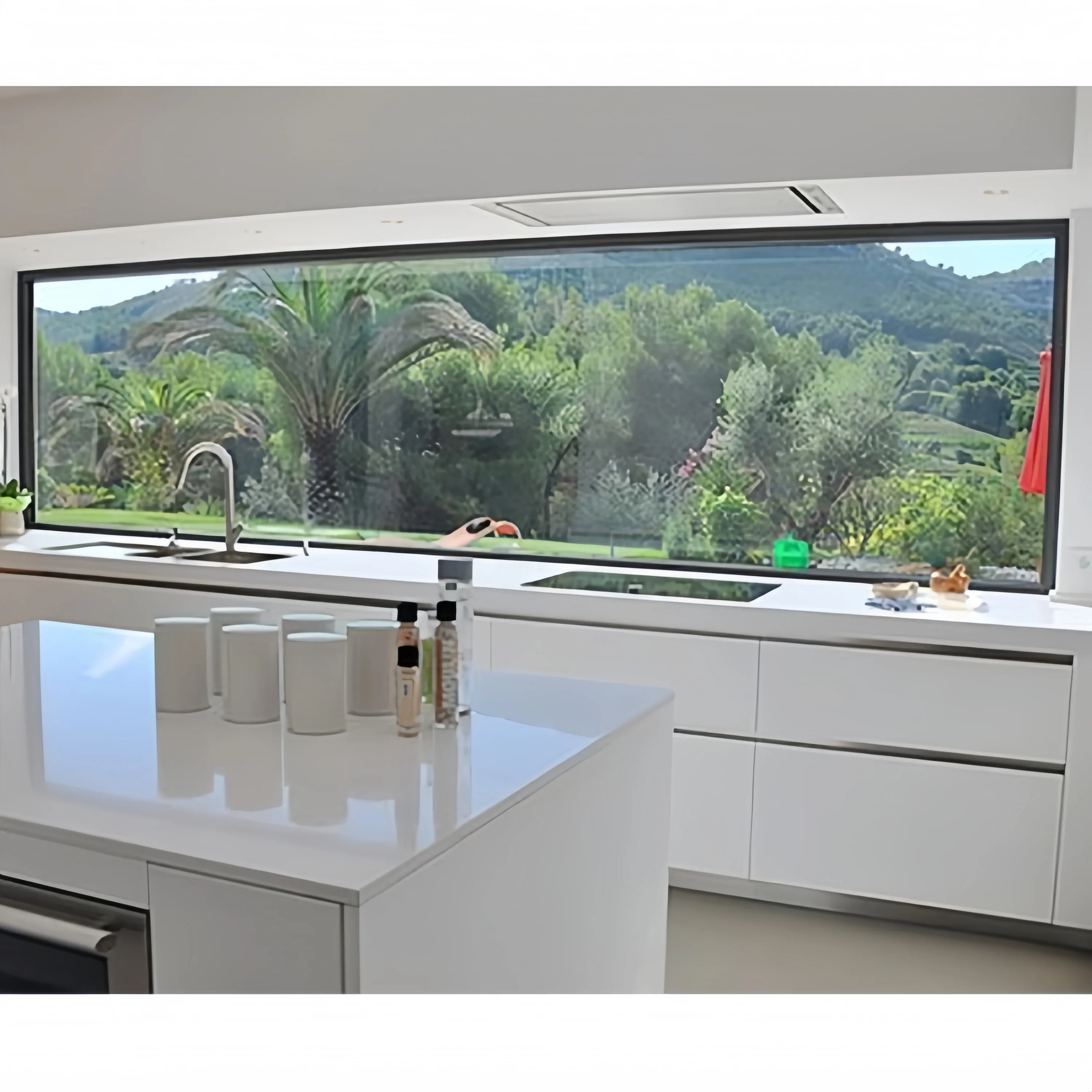 Customized Fixed window Picture windows Hurricane Resistant arch windows design anti stealing For House fixed window for sale