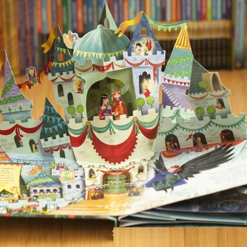 Customized Kraft Paper 3D Children Kids books Child Hardcover for Children Kids Sticker Book Printing