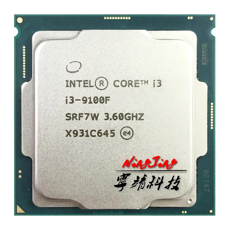  Процессор Intel Core i3-9100F i3 9100F 3 6 ГГц SRF7W /SRF6N четырехъядерный четырехпоточный процессор 65 Вт Мб