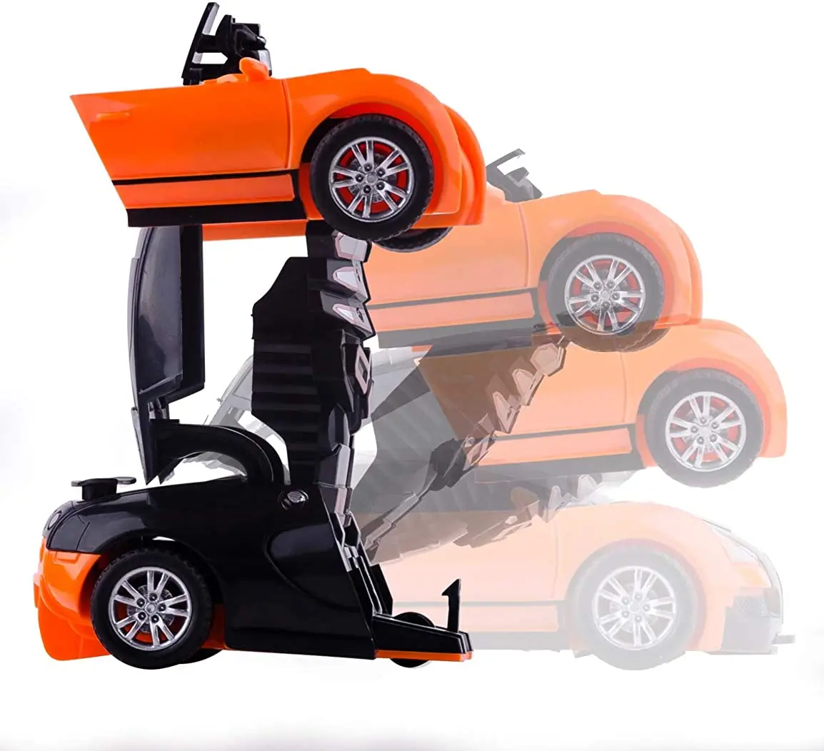 New One-key Deformation Car Toys Automatic Transform Robot Plastic Model Funny Diecasts Toy Boys Amazing Gifts