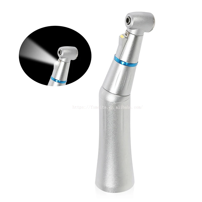 Dental Low Speed 1: 1 LED push button inner water Contra Angle  Dental Drill With Generator Self Lighting air turbine handpiece