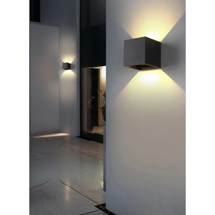 Adjustable up and down outside aluminium lamp waterproof down outdoor square led wall recessed garden lights china fixture