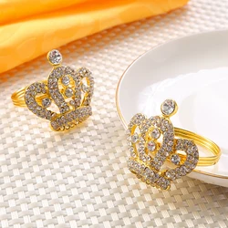 Hot Sale Fashion Rhinestone Crown Shape Napkin Ring For Wedding