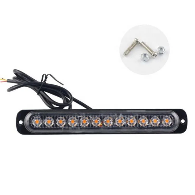 12V/24V 12 Led Car Trailer Truck Motorcycle side marker light Emergency Beacon Warning Hazard Flash Strobe Turn Light Bar