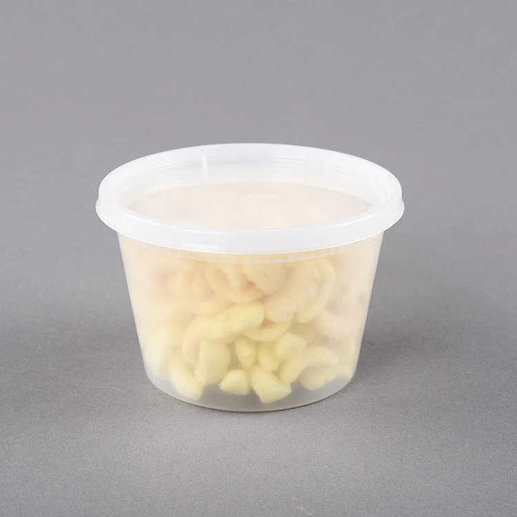 Food Storage Soup Container Transparent disposable take away meal prep tamper evident food containers pp sauce cup with Lock lid