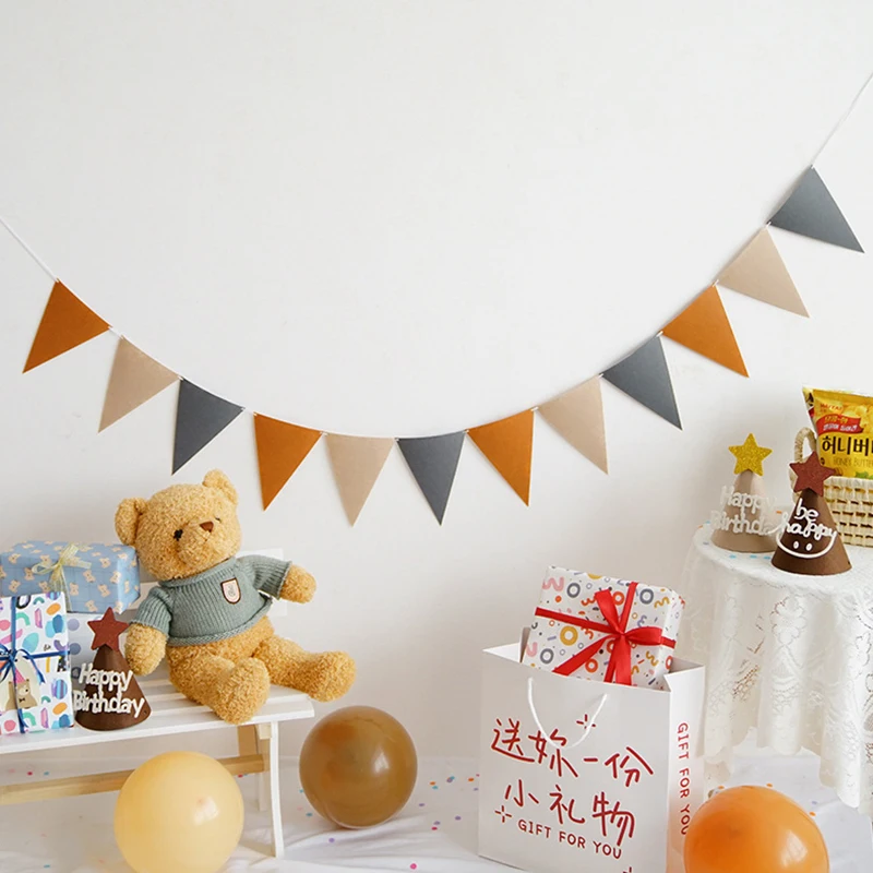 4M Colorful Flags Pennant Birthday Bunting Banners Wall Hanging Wedding Hanging Banner Party Garland