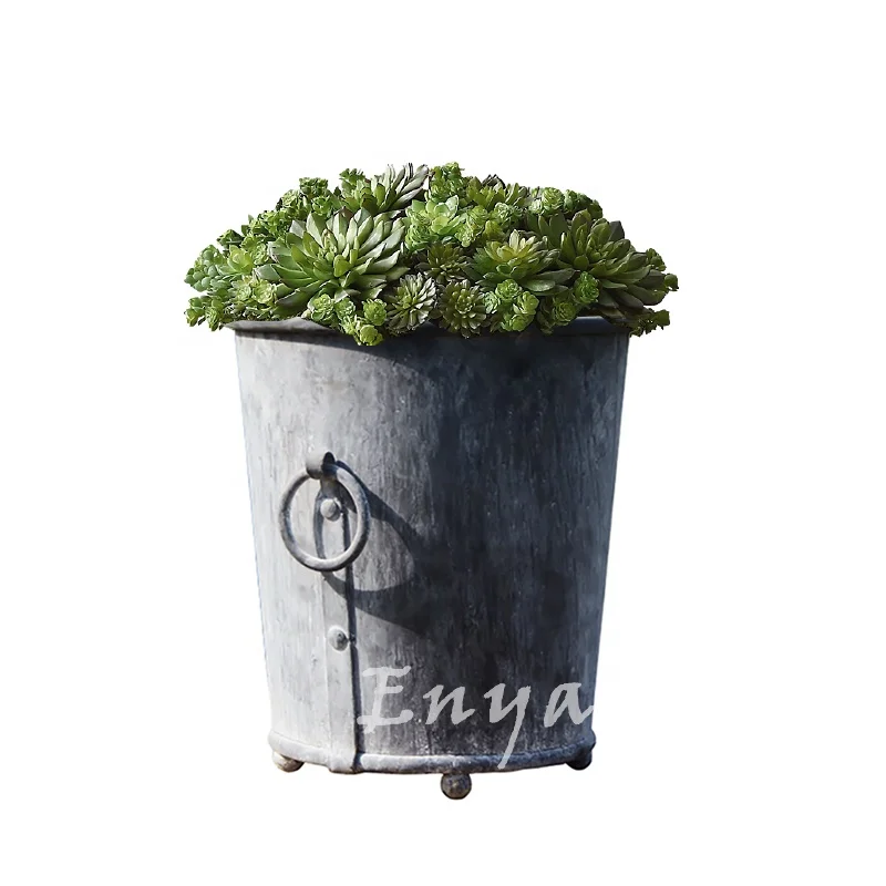 Antique Garden Decoration Flower Pot Ornaments Metal Planter for Outdoor