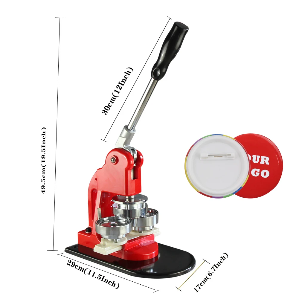 Button Press 25mm DIY Round 1Inch Pin Button Maker Machine Kit with 1000pcs Button Parts and Paper Cutter