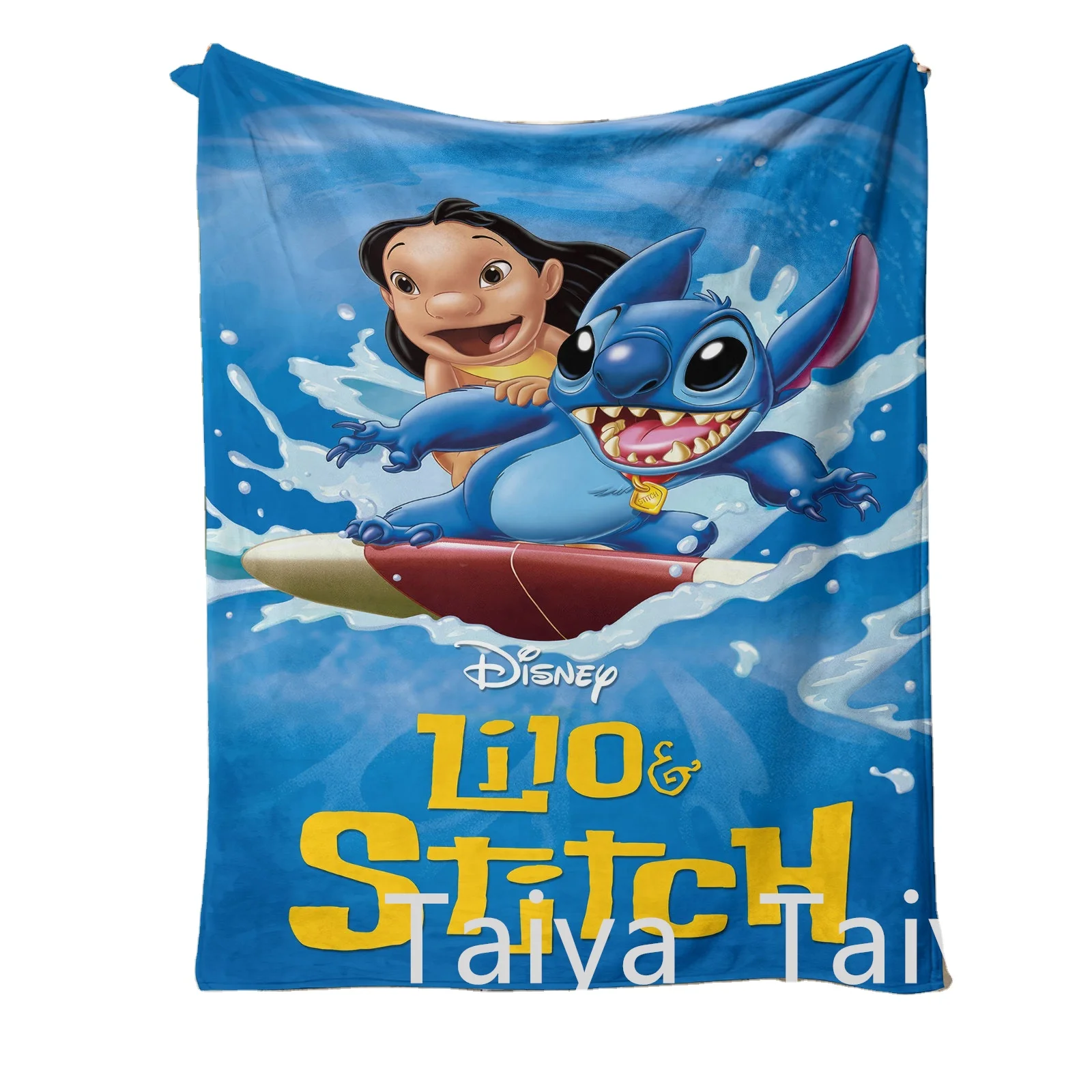 Factory Direct Hot Sale newest cute Stitch Lilo Super Soft Microfiber Flannel Throw travel Blankets Kids blanket