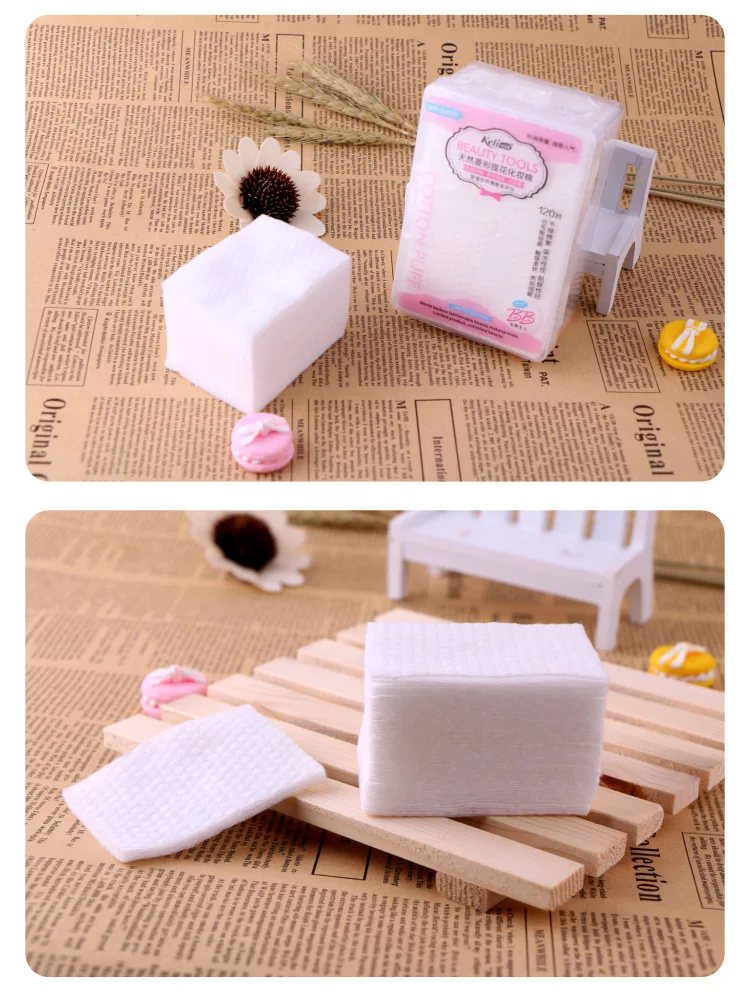 120 шт., ватные подушечки для снятия макияжа