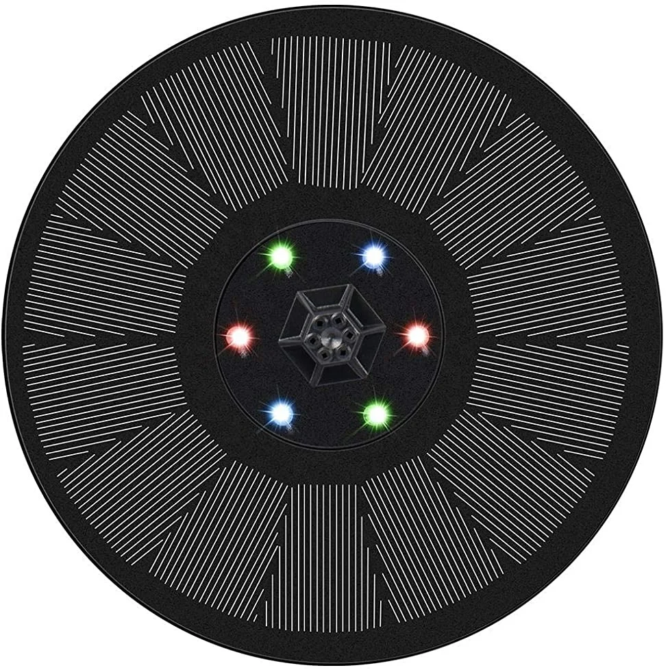 2021, улучшенный 7 в/3 Вт, мА, плавающий насос для фонтана с питанием от солнечной батареи и светодиодной подсветкой для сада, пруда, аквариума, бассейна