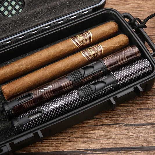 Hot selling Honest Brand Single Flame Torch Jet Lighters CUSTOM LOGO BBQ Kitchen Windproof Slim Pen Portable Cigar Lighter