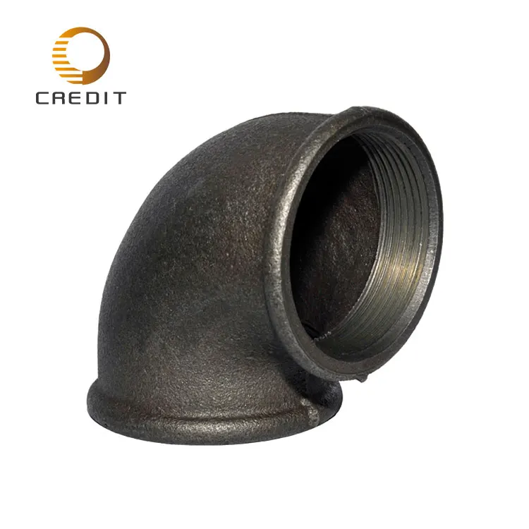 Gi Pipe Fittings Bend Heavy Duty Malleable Cast Iron Pipe Fitting Tee