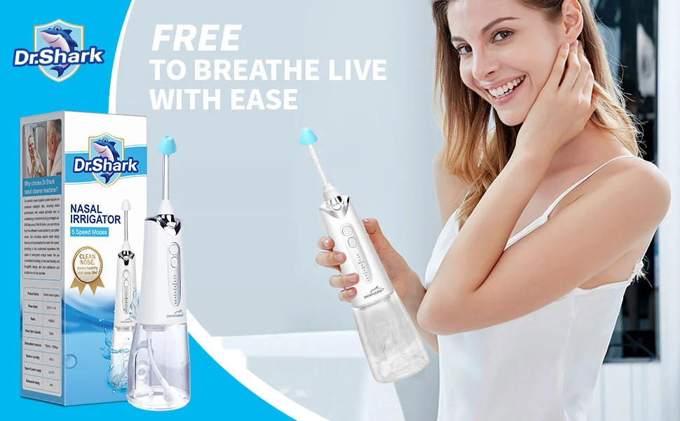 Portable Nose Cleaner Electric Nasal Irrigation System for Nose Discomfort Relief & Nasal Care Neti Pot Sinus Rinse Kit