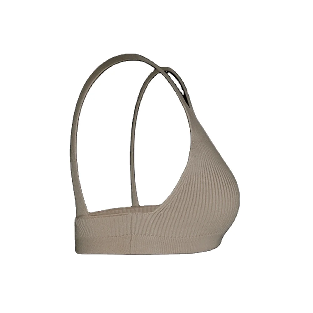 
2021 summer new solid color versatile knit mini-tank top for ladies 