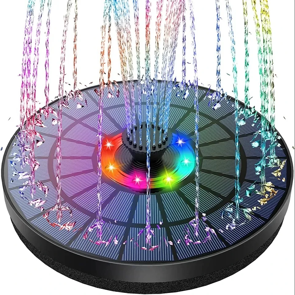 Outdoor Swimming Pool RGB Fountain Home Decorative Indoor Waterfall Wall Solar Water Garden Fountain